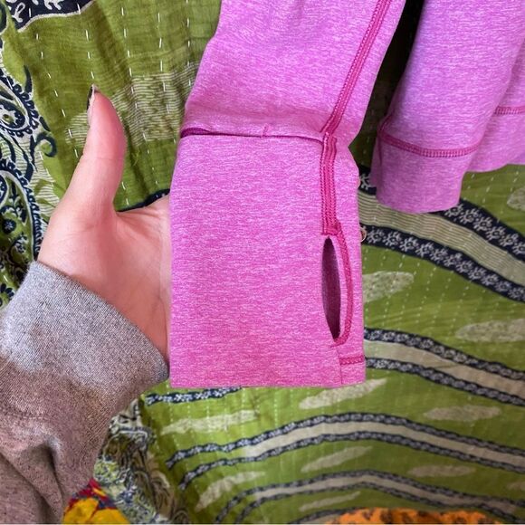 Lululemon Heathered Ultraviolet Think Fast Long Sleeve Size 8 - Picture 5 of 15